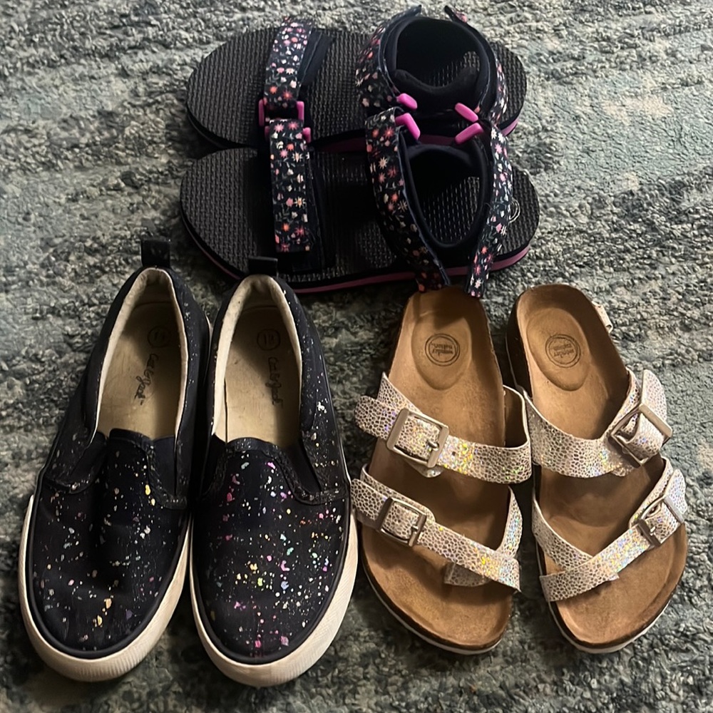 3 pairs of children shoes size 12 and 13